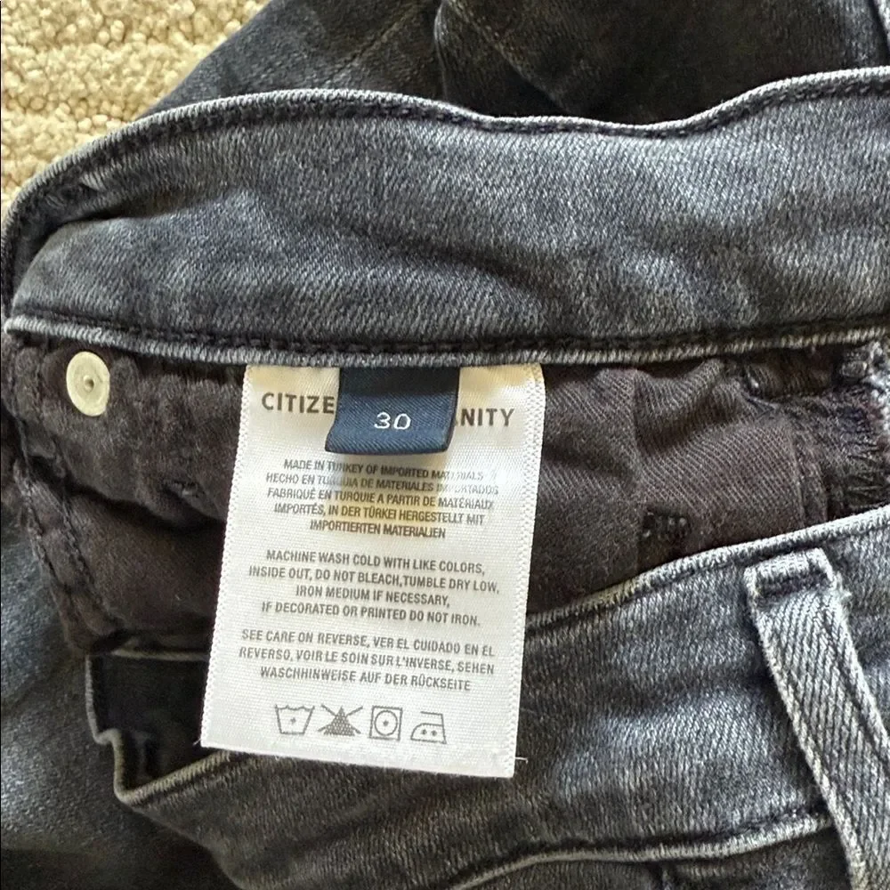 Citizens of Humanity ‘Olivia’ high rise, ankle Jeans in washed charcoal, size 30